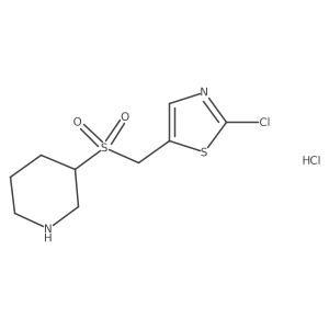 2-Chloro-5-((piperidin-3-ylsulfonyl)methyl)thiazole hydrochloride Structure