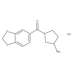 (R)-(3-aminopyrrolidin-1-yl)(benzo[d][1,3]dioxol-5-yl)methanone hydrochloride结构式