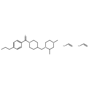 (4-((2,4-Dimethylpiperazin-1-yl)methyl)piperidin-1-yl)(4-propylphenyl)methanone diformate结构式