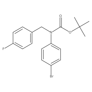 tert-butyl N-(4-bromophenyl)-N-[(4-fluorophenyl)methyl]carbamate Structure