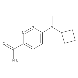 6-[Cyclobutyl(methyl)amino]pyridazine-3-carboxamide结构式