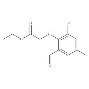 Ethyl 2-(2-bromo-6-formyl-4-methylphenoxy)acetate结构式