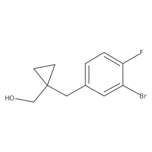 {1-[(3-Bromo-4-fluorophenyl)methyl]cyclopropyl}methanol结构式