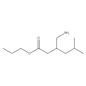 Propyl 3-(aminomethyl)-5-methylhexanoate结构式