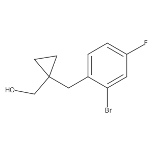{1-[(2-Bromo-4-fluorophenyl)methyl]cyclopropyl}methanol Structure