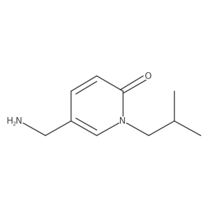 5-(Aminomethyl)-1-(2-methylpropyl)-1,2-dihydropyridin-2-one结构式