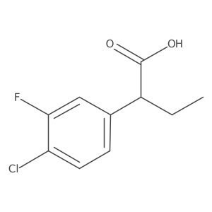 2-(4-Chloro-3-fluorophenyl)butanoic acid结构式