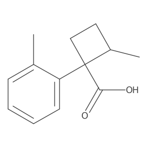 2-Methyl-1-(2-methylphenyl)cyclobutane-1-carboxylic acid Structure