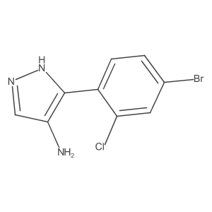 5-(4-bromo-2-chlorophenyl)-1H-pyrazol-4-amine结构式