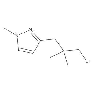3-(3-chloro-2,2-dimethylpropyl)-1-methyl-1H-pyrazole Structure