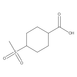 4-(Methylsulfonyl)cyclohexanecarboxylic acid结构式