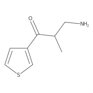 3-Amino-2-methyl-1-(thiophen-3-yl)propan-1-one结构式