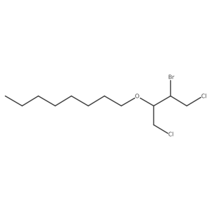 1-[(3-Bromo-1,4-dichlorobutan-2-yl)oxy]octane结构式