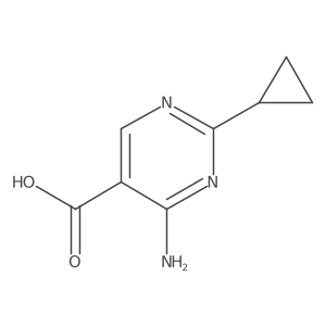 4-Amino-2-cyclopropylpyrimidine-5-carboxylic acid Structure