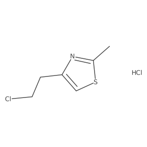 4-(2-Chloroethyl)-2-methyl-1,3-thiazole hydrochloride结构式