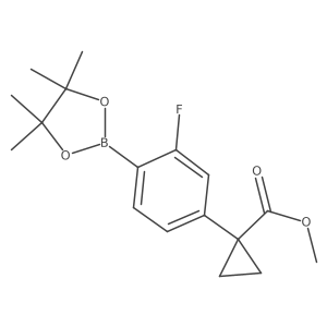 Methyl 1-(3-fluoro-4-(4,4,5,5-tetramethyl-1,3,2-dioxaborolan-2-yl)phenyl)cyclopropanecarboxylate Structure