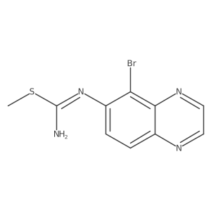 (5-Bromo-6-quinoxalinyl)-S-methylisothiourea结构式