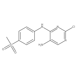 2-chloro-4-N-(4-methylsulfonylphenyl)pyrimidine-4,5-diamine结构式