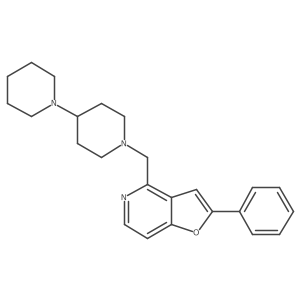 4-([1,4a(2)-Bipiperidin]-1a(2)-ylmethyl)-2-phenylfuro[3,2-c]pyridine结构式