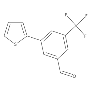 3-Thiophen-2-yl-5-trifluoromethyl-benzaldehyde Structure