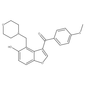 [5-Hydroxy-4-(morpholin-4-ylmethyl)-1-benzofuran-3-yl][4-(methylsulfanyl)phenyl]methanone Structure