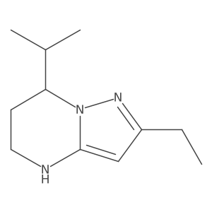 2-Ethyl-7-(propan-2-yl)-4H,5H,6H,7H-pyrazolo[1,5-a]pyrimidine Structure