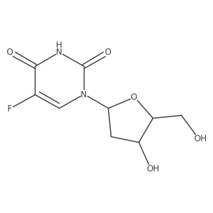 1-(2-Deoxy-beta-L-threo-pentofuranosyl)-5-fluorouracil结构式