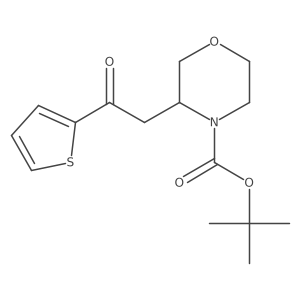 Tert-butyl 3-[2-oxo-2-(thiophen-2-yl)ethyl]morpholine-4-carboxylate Structure