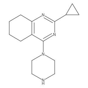 2-Cyclopropyl-4-(piperazin-1-yl)-5,6,7,8-tetrahydroquinazoline Structure