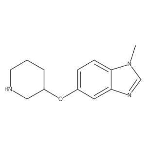 1-methyl-5-(piperidin-3-yloxy)-1H-1,3-benzodiazole结构式
