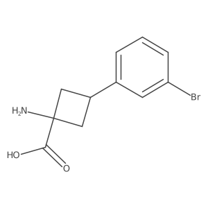 1-Amino-3-(3-bromophenyl)cyclobutane-1-carboxylic acid Structure