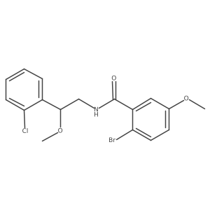 2-bromo-N-[2-(2-chlorophenyl)-2-methoxyethyl]-5-methoxybenzamide Structure