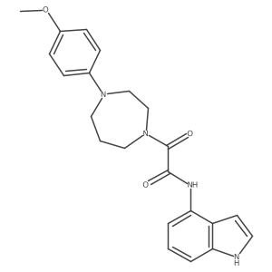 N-(1H-indol-4-yl)-2-[4-(4-methoxyphenyl)-1,4-diazepan-1-yl]-2-oxoacetamide结构式