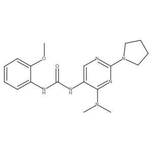 1-(4-(Dimethylamino)-2-(pyrrolidin-1-yl)pyrimidin-5-yl)-3-(2-methoxyphenyl)urea结构式