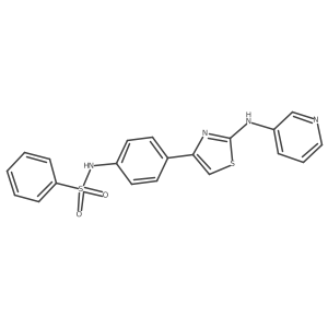N-(4-(2-(pyridin-3-ylamino)thiazol-4-yl)phenyl)benzenesulfonamide Structure