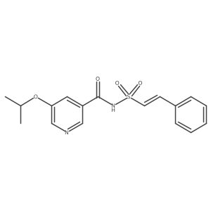 N-(2-phenylethenesulfonyl)-5-(propan-2-yloxy)pyridine-3-carboxamide Structure