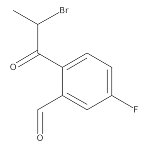 2-(2-Bromopropanoyl)-5-fluorobenzaldehyde结构式