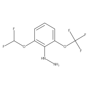 1-(2-(Difluoromethoxy)-6-(trifluoromethoxy)phenyl)hydrazine结构式
