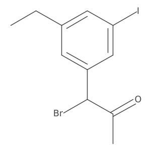 1-Bromo-1-(3-ethyl-5-iodophenyl)propan-2-one Structure
