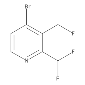 4-Bromo-2-(difluoromethyl)-3-(fluoromethyl)pyridine结构式