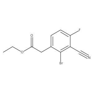 Ethyl 2-bromo-3-cyano-4-fluorophenylacetate Structure