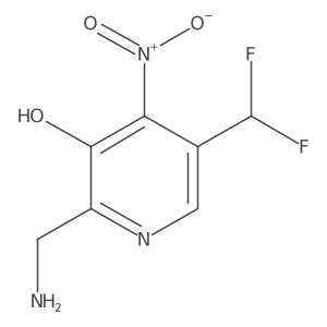 2-(Aminomethyl)-5-(difluoromethyl)-3-hydroxy-4-nitropyridine结构式