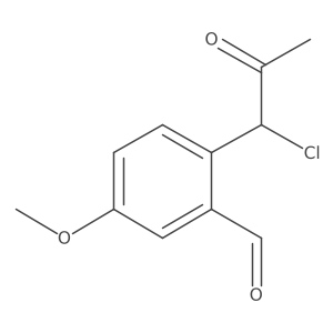 2-(1-Chloro-2-oxopropyl)-5-methoxybenzaldehyde Structure