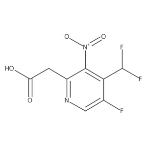 2-(4-(Difluoromethyl)-5-fluoro-3-nitropyridin-2-yl)acetic acid结构式
