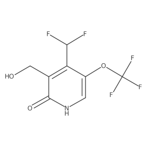 4-(Difluoromethyl)-3-(hydroxymethyl)-5-(trifluoromethoxy)pyridin-2-ol Structure