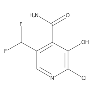 2-Chloro-5-(difluoromethyl)-3-hydroxyisonicotinamide Structure