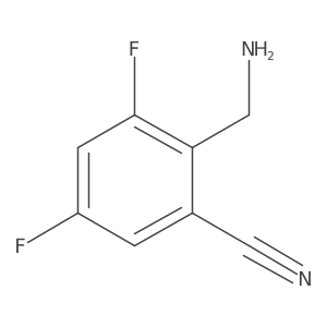 2-(Aminomethyl)-3,5-difluorobenzonitrile结构式
