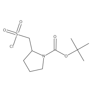 Tert-butyl 2-[(chlorosulfonyl)methyl]pyrrolidine-1-carboxylate结构式