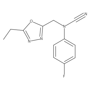 N-cyano-N-[(5-ethyl-1,3,4-oxadiazol-2-yl)methyl]-4-fluoroaniline结构式