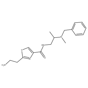 4-Thiazolecarboxamide, 2-(2-aminoethyl)-N-[2-[methyl(phenylmethyl)amino]propyl]-结构式